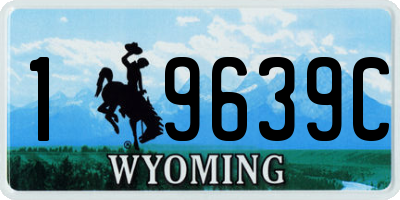 WY license plate 19639C
