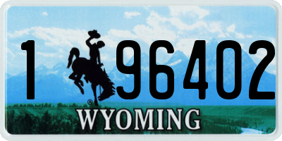 WY license plate 196402