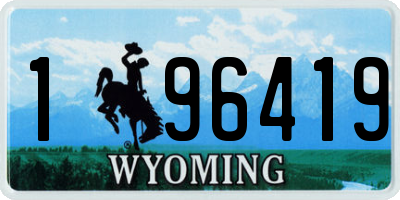 WY license plate 196419