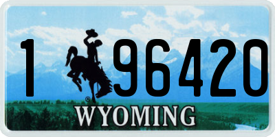 WY license plate 196420