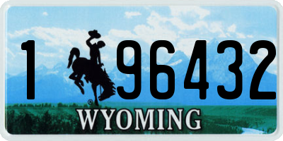 WY license plate 196432