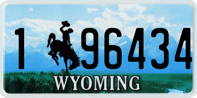 WY license plate 196434