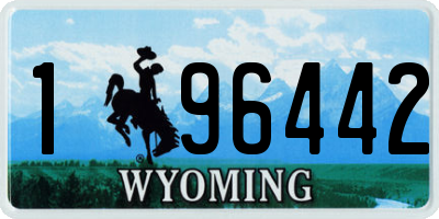 WY license plate 196442