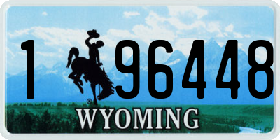 WY license plate 196448