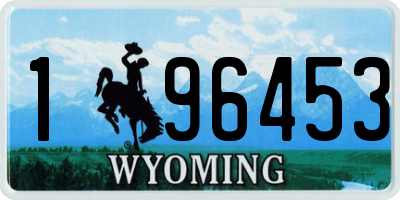 WY license plate 196453