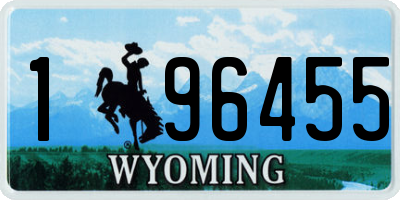 WY license plate 196455