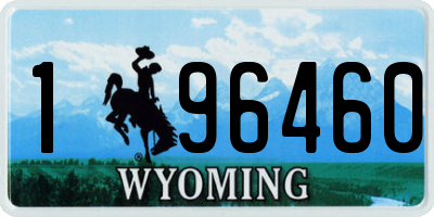 WY license plate 196460