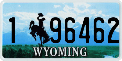 WY license plate 196462