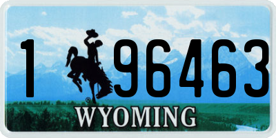 WY license plate 196463