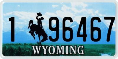 WY license plate 196467