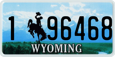 WY license plate 196468