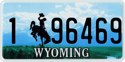 WY license plate 196469
