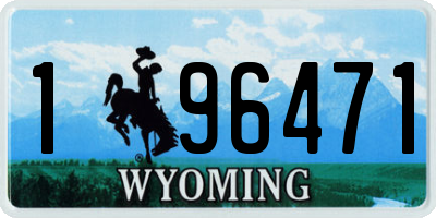 WY license plate 196471
