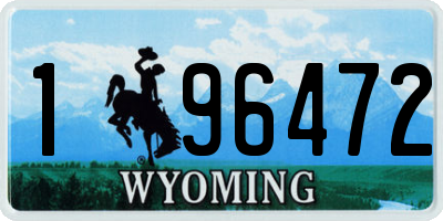 WY license plate 196472