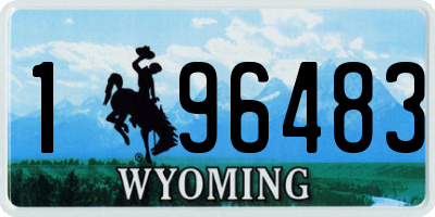 WY license plate 196483