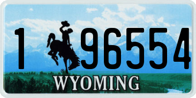 WY license plate 196554