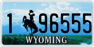 WY license plate 196555