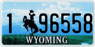 WY license plate 196558