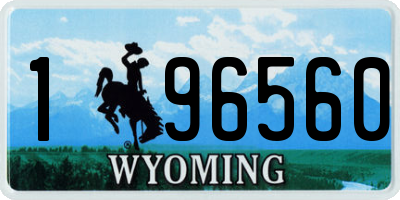 WY license plate 196560