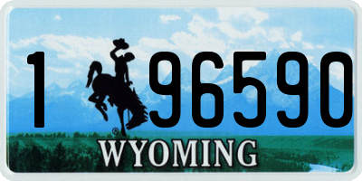 WY license plate 196590
