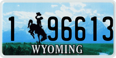 WY license plate 196613