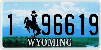 WY license plate 196619