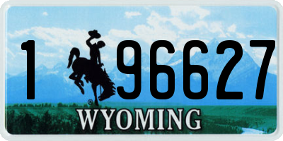 WY license plate 196627