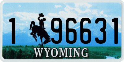 WY license plate 196631