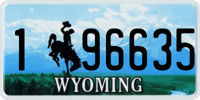 WY license plate 196635