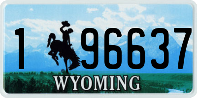 WY license plate 196637