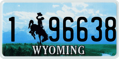WY license plate 196638