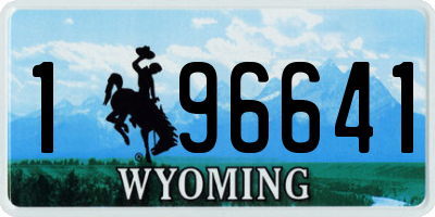 WY license plate 196641