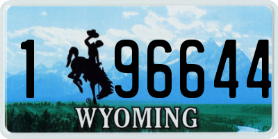 WY license plate 196644