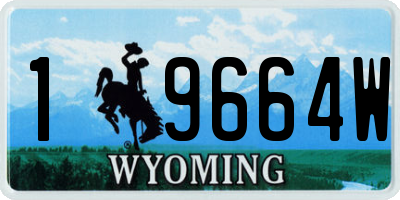 WY license plate 19664W