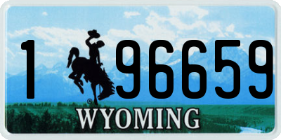 WY license plate 196659
