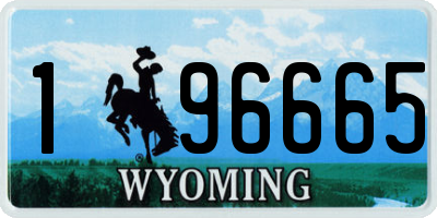 WY license plate 196665