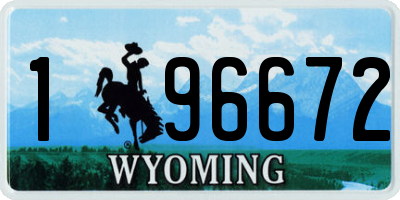 WY license plate 196672