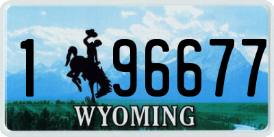 WY license plate 196677