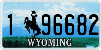 WY license plate 196682