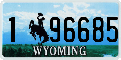 WY license plate 196685