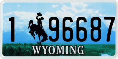 WY license plate 196687