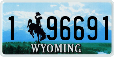 WY license plate 196691