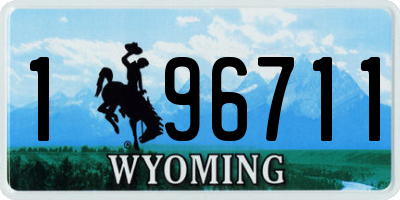 WY license plate 196711