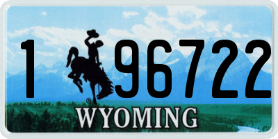 WY license plate 196722