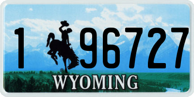 WY license plate 196727