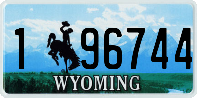 WY license plate 196744