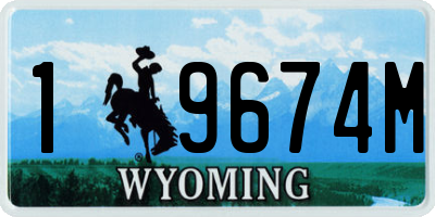 WY license plate 19674M