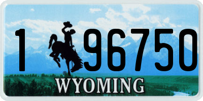 WY license plate 196750