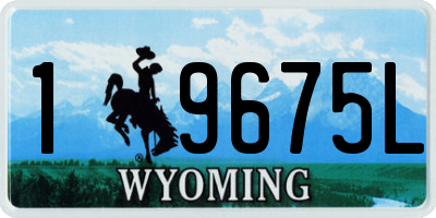 WY license plate 19675L