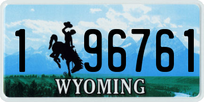 WY license plate 196761